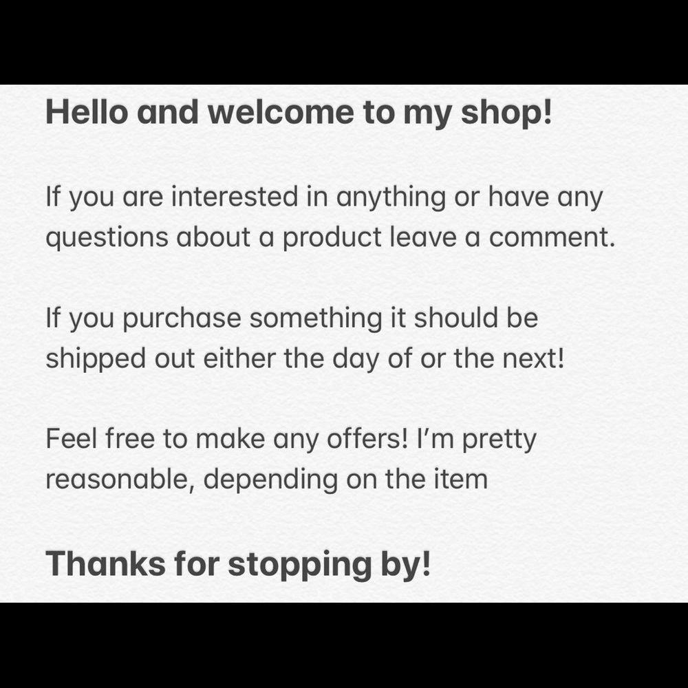 Read above to learn more about my shop!